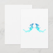 Carte D'accompagnement Idée Cadeau Couple Requin Marteau Tribal Maori (Devant / Derrière)