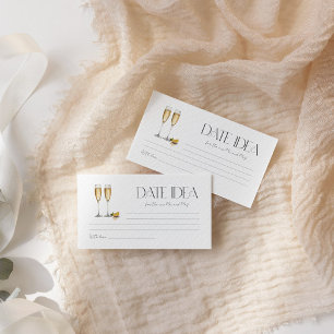 Carte D'accompagnement Idée de soirée en amoureux brunch au champagne et