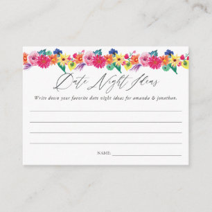 Carte D'accompagnement Idées de soirée de mariage Floral Fiesta