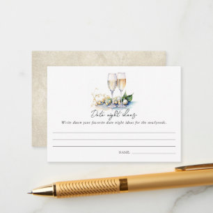 Carte D'accompagnement Idées de soirée en amoureux pour un enterrement de