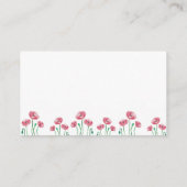 Carte D'accompagnement Idées de soirée en date florale aquarelle \ Pot de (Dos)