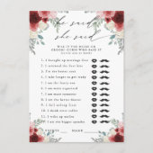 Carte D'accompagnement Il A Dit, Elle A Dit Wine Floral Party (Devant)