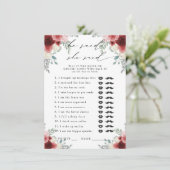 Carte D'accompagnement Il A Dit, Elle A Dit Wine Floral Party (Debout devant)