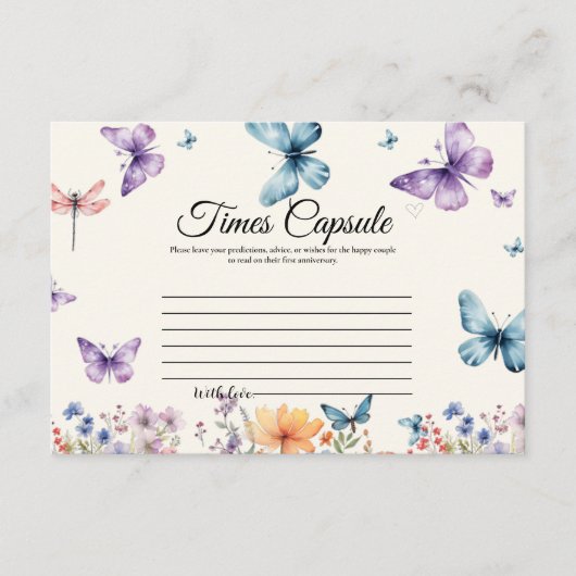 Carte D'accompagnement Il donne à son papillon Time Capsule Fête des mari (Devant)
