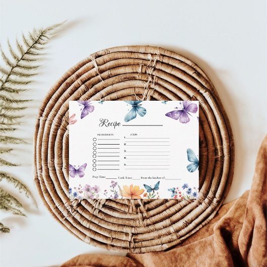 Carte D'accompagnement Il donne Butterflies nuptiale demande de recette d
