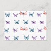 Carte D'accompagnement Il donne Butterflies nuptiale demande de recette d (Dos)