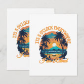 Carte D'accompagnement Il est 5 heures partout où je suis retraité (Devant / Derrière)