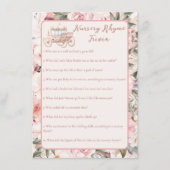 Carte D'accompagnement Il était une fois crèche rime Trivia Baby Game (Devant)