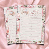 Carte D'accompagnement Il était une fois quel bébé objet Baby shower jeu