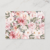 Carte D'accompagnement Il était une fois rose princesse Diaper Raffle (Dos)