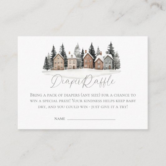 Carte D'accompagnement Il faut un Baby shower de village (Devant)