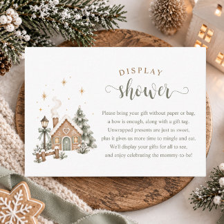 Carte D'accompagnement Il faut un village Affichage de gingerbread mignon