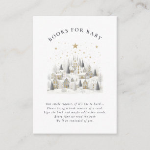 Carte D'accompagnement Il faut un village Shower Bébé Fantaisiste enneigé