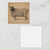 Carte D'accompagnement Illustration classique de l'art du mouton animal d (Devant / Derrière)