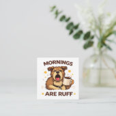 Carte D'accompagnement Illustration de chien confortable (Debout devant)