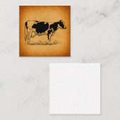 Carte D'accompagnement Illustration de l'ancienne ferme de vache Holstein (Devant / Derrière)