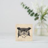 Carte D'accompagnement Illustration de l'art des chouettes (Debout devant)