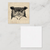 Carte D'accompagnement Illustration de l'art des chouettes (Devant / Derrière)