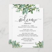 Carte D'accompagnement Illustration de verdure de week-end de mariage Bie (Devant / Derrière)