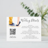 Carte D'accompagnement Illustration décontracté Mariage moderne de script (Debout devant)