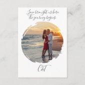 Carte D'accompagnement Illustration décontracté Mariage moderne de script (Dos)