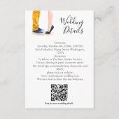 Carte D'accompagnement Illustration décontracté Mariage moderne de script (Devant)