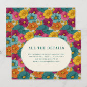 Carte D'accompagnement Illustration florale multicolore joyeuse (Devant / Derrière)