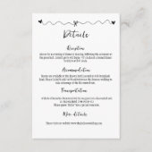 Carte D'accompagnement Illustrations Scribble dessinées à la main Mariage (Devant)