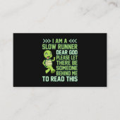 Carte D'accompagnement I'm A Slow Runner Turtle Half Marathon Running Lov (Devant)