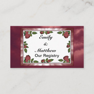 Carte D'accompagnement Image du cadre de roses rouges avec registre de nu