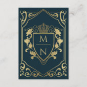 Carte D'accompagnement Imaginaire médiéval royal Détails du monogramme (Dos)