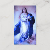 Carte D'accompagnement Immaculée Conception Bleue avec Memorare (Devant)