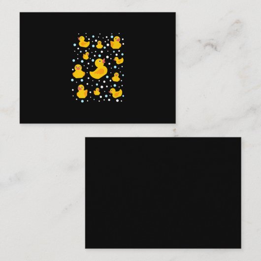 Carte D'accompagnement Impression de canard en caoutchouc (Devant / Derrière)
