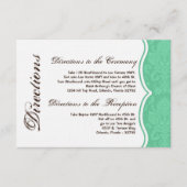 Carte D'accompagnement Impression de la dentelle en damas blanc 3x5 (Devant)