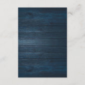 Carte D'accompagnement in lieu of favors Rustic String Lights Navy Blue (Dos)