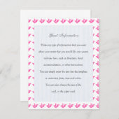 Carte D'accompagnement Index rose (Devant / Derrière)