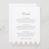 Carte D'accompagnement Indian Elegant Mehndi Hindu Détails du Mariage Kra (Devant / Derrière)