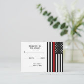 Carte D'accompagnement Indicateur de ligne rouge mince (Debout devant)