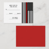 Carte D'accompagnement Indicateur de ligne rouge mince (Devant / Derrière)