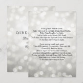 Carte D'accompagnement Indications de conduite de mariage lumières scinti (Devant / Derrière)