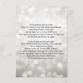 Carte D'accompagnement Indications de conduite pour mariage avec lumières (Devant)