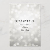 Carte D'accompagnement Indications de conduite pour mariage avec lumières (Dos)