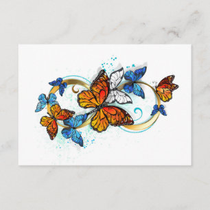 Carte D'accompagnement Infini de papillons monarques