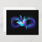 Carte D'accompagnement Infinité brillante avec papillon magique (Devant / Derrière)