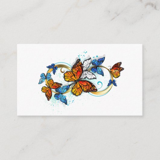Carte D'accompagnement Infinité de papillons monarques (Devant)