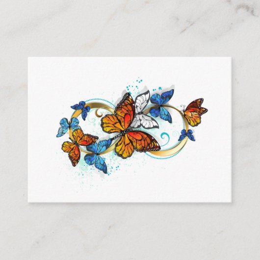 Carte D'accompagnement Infinité de papillons monarques (Devant)