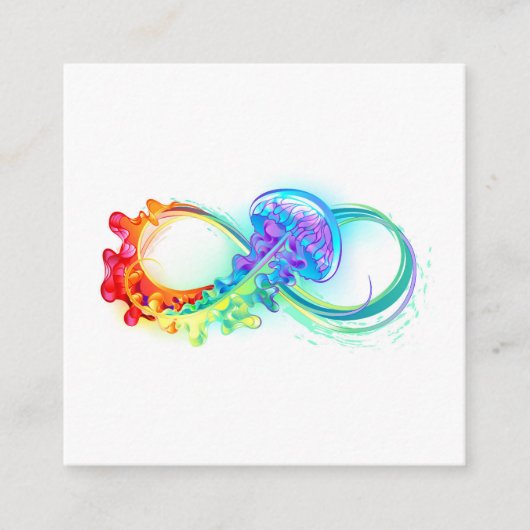 Carte D'accompagnement Infinity avec Rainbow Jellyfish (Devant)