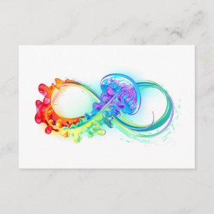 Carte D'accompagnement Infinity avec Rainbow Jellyfish