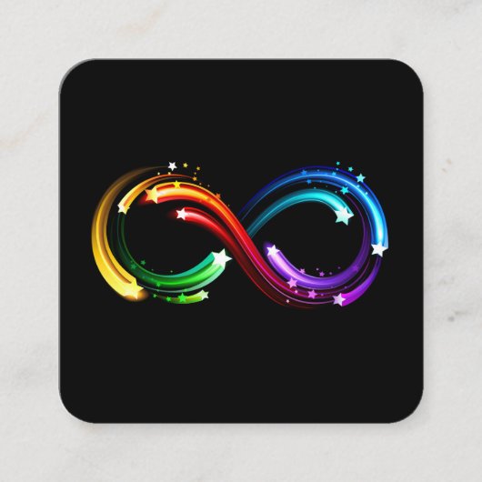 Carte D'accompagnement Infinity symbol of rainbow comets (Devant)