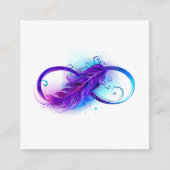 Carte D'accompagnement Infinity with purple feather (Devant)